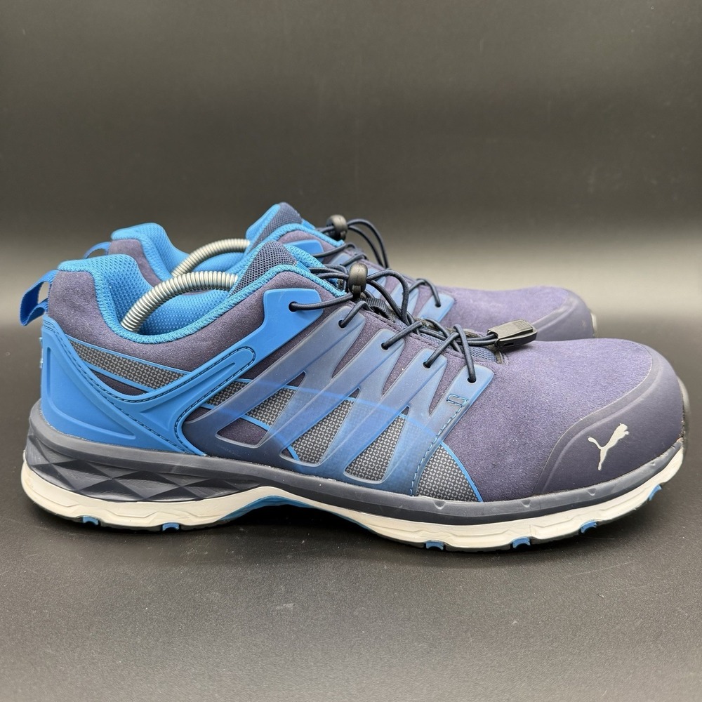 PUMA Safety Velocity 2.0 Low Work Shoes Men's Blue Composite Toe Lace Up - Sz 14